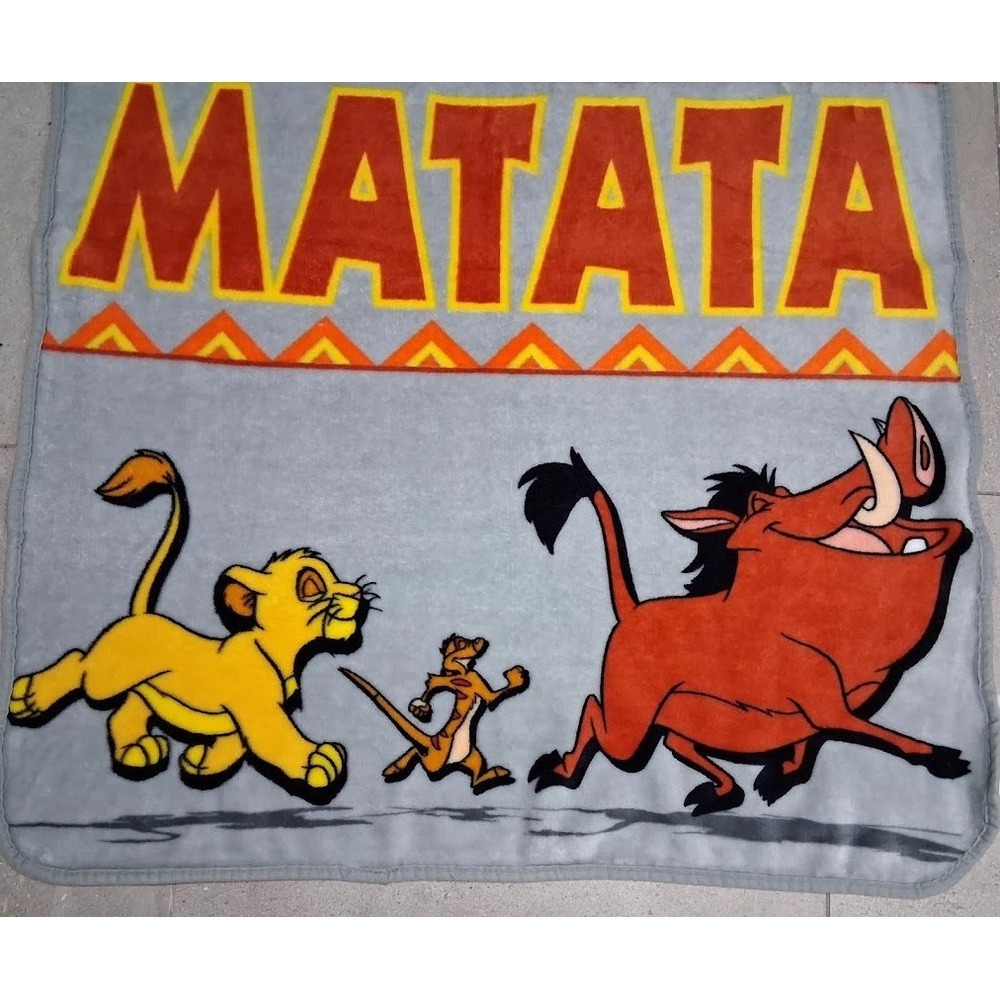The Lion King Hakuna Matata Gray Fleece Throw Blanket 40x50 Northwest Unisex - Picture 2 of 4